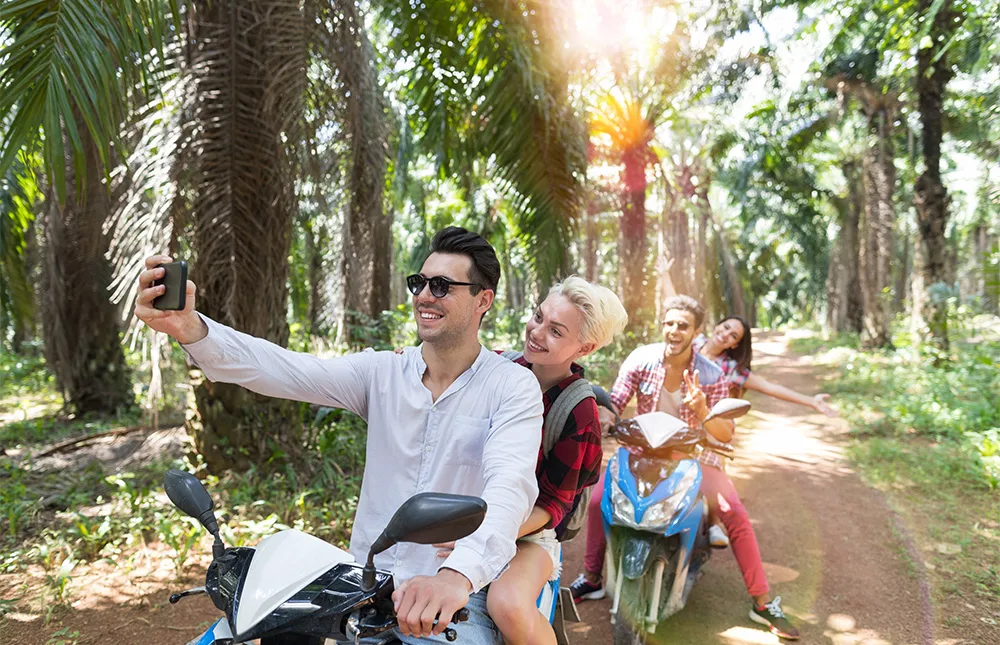 two-happy-couples-scooters