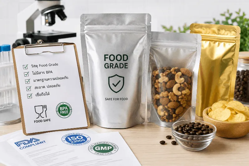 ถุงฟอยล์FoodGradeสำหรับบรรจุอาหารอย่างปลอดภัย