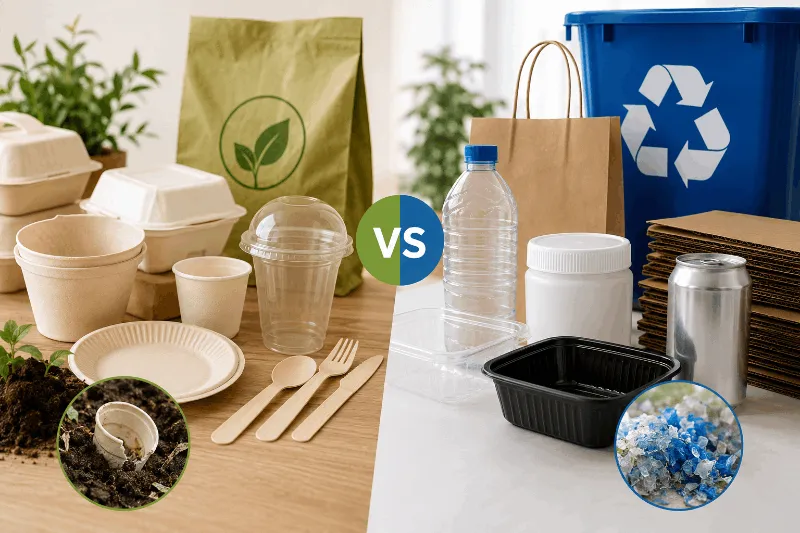 เปรียบเทียบบรรจุภัณฑ์BiodegradableและRecyclableเพื่อธุรกิจยั่งยืน