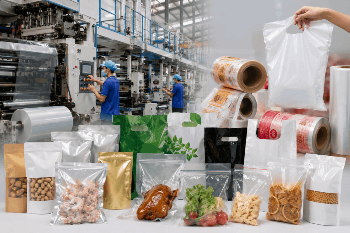 โรงงานรับผลิตถุงพลาสติกพิมพ์โลโก้มาตรฐาน Food Grade