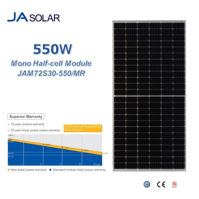 JASOLAR Mono Half-cell Module 550w