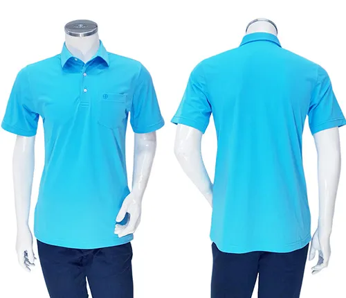 เสื้อโปโลแขนสั้นผู้ชายฟ้าทะเล(44446413)