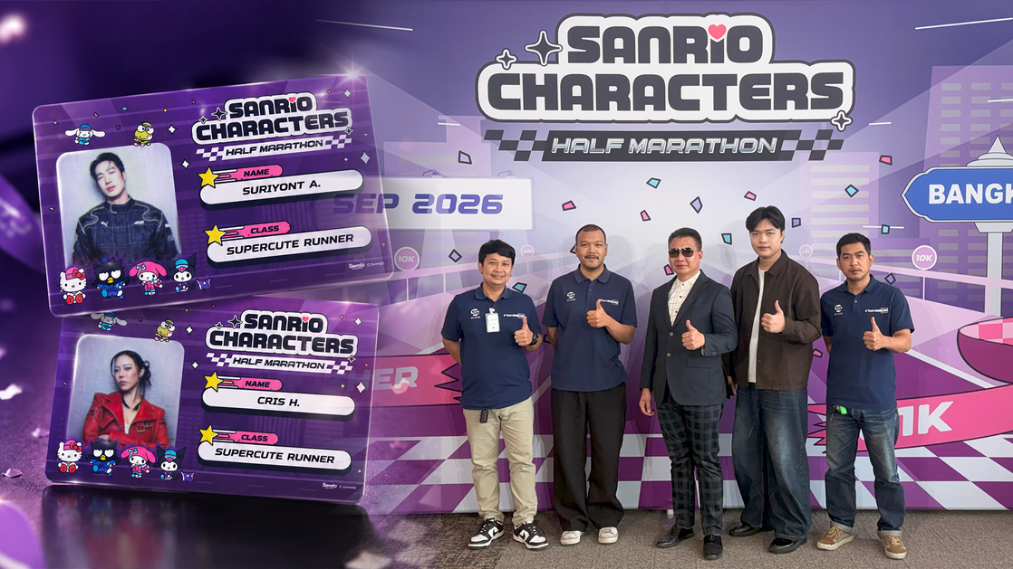 บริการ On-site Card Printing งานแถลงข่าว Sanrio Characters Half Marathon