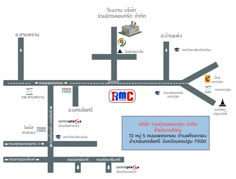 แผนที่บริษัทร่วมมิตรคอนกรีตจำกัด