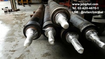 ลูกกลิ้งยางซ่อมเพลาซ่อมหน้าแปลนRubberRollerFixingshaftFixingflange