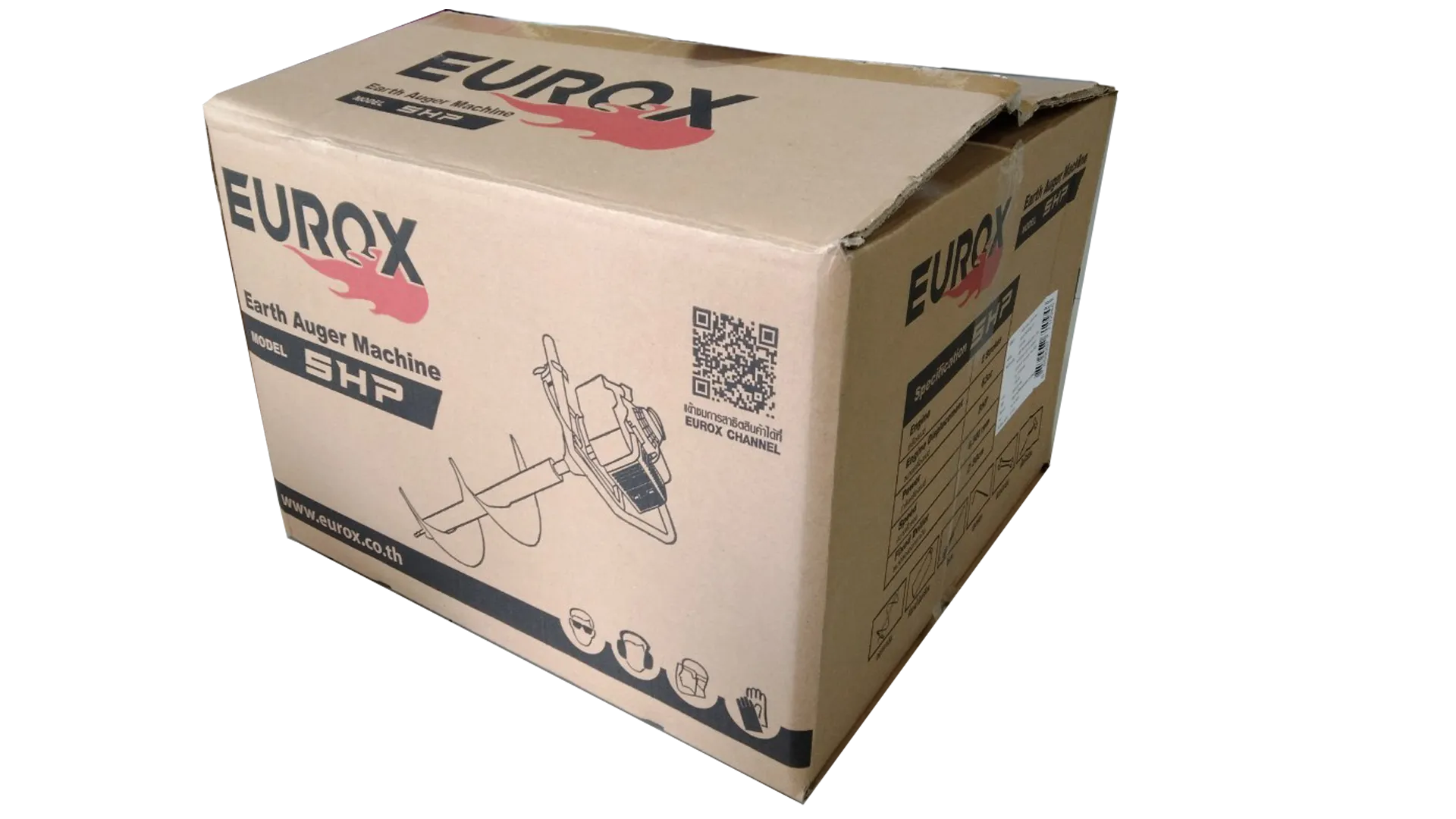 เครื่องเจาะดิน EUROX 5Hp (ดอกเจาะดินเกลียวคู่ 12")
