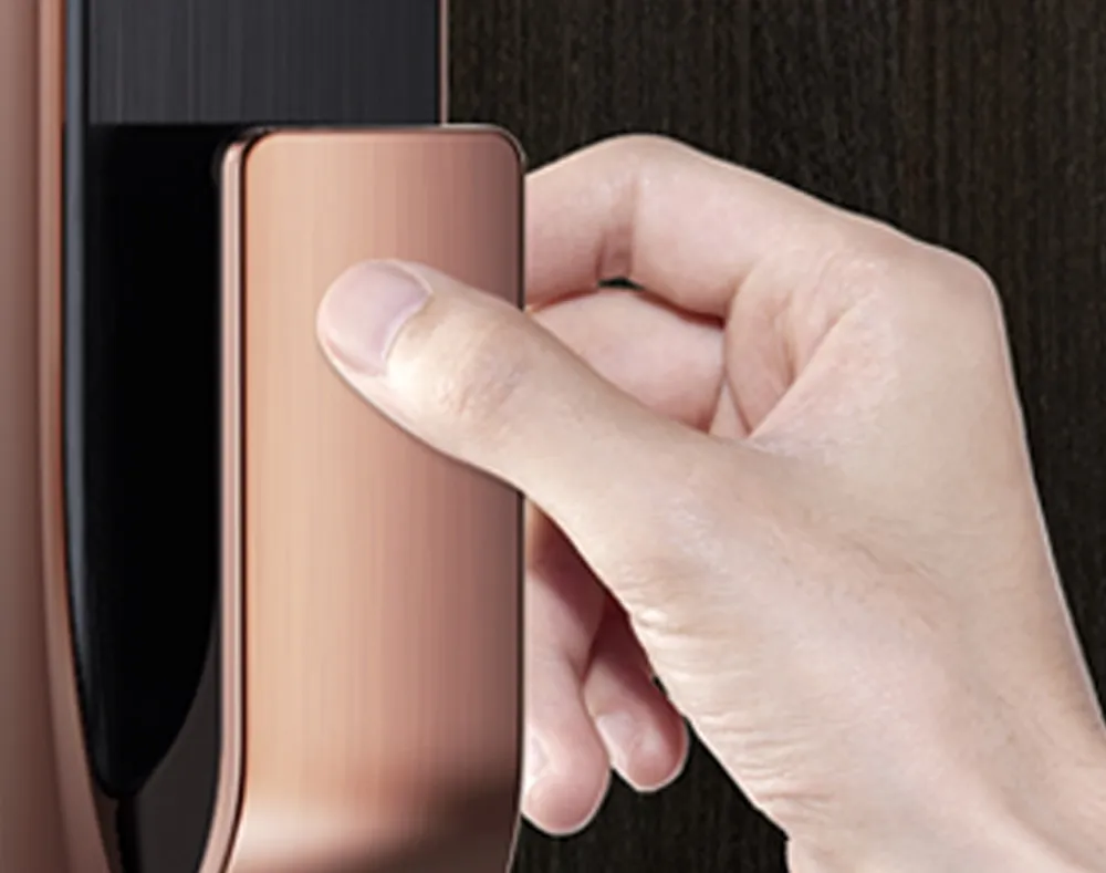 Press-button-on-the-back-handle