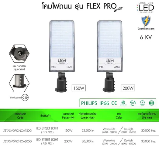 โคมไฟถนนflexpro