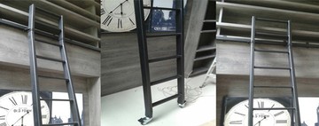 บันไดรางเลื่อนชั้นวางหนังสือบ้านตัวอย่างPrivateNirvana