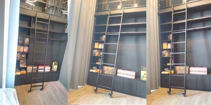 บันไดรางเลื่อนเหล็กห้องสมุดชั้นวางหนังสือดิออริจิ้นลาดพร้าวบางกะปิ