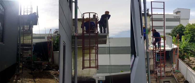 บันไดหนีไฟไฟแบบบันไดลิงปลดล็อคชักเก็บได้พระราม3ซอย15บันไดอลูมิเนียมไทย