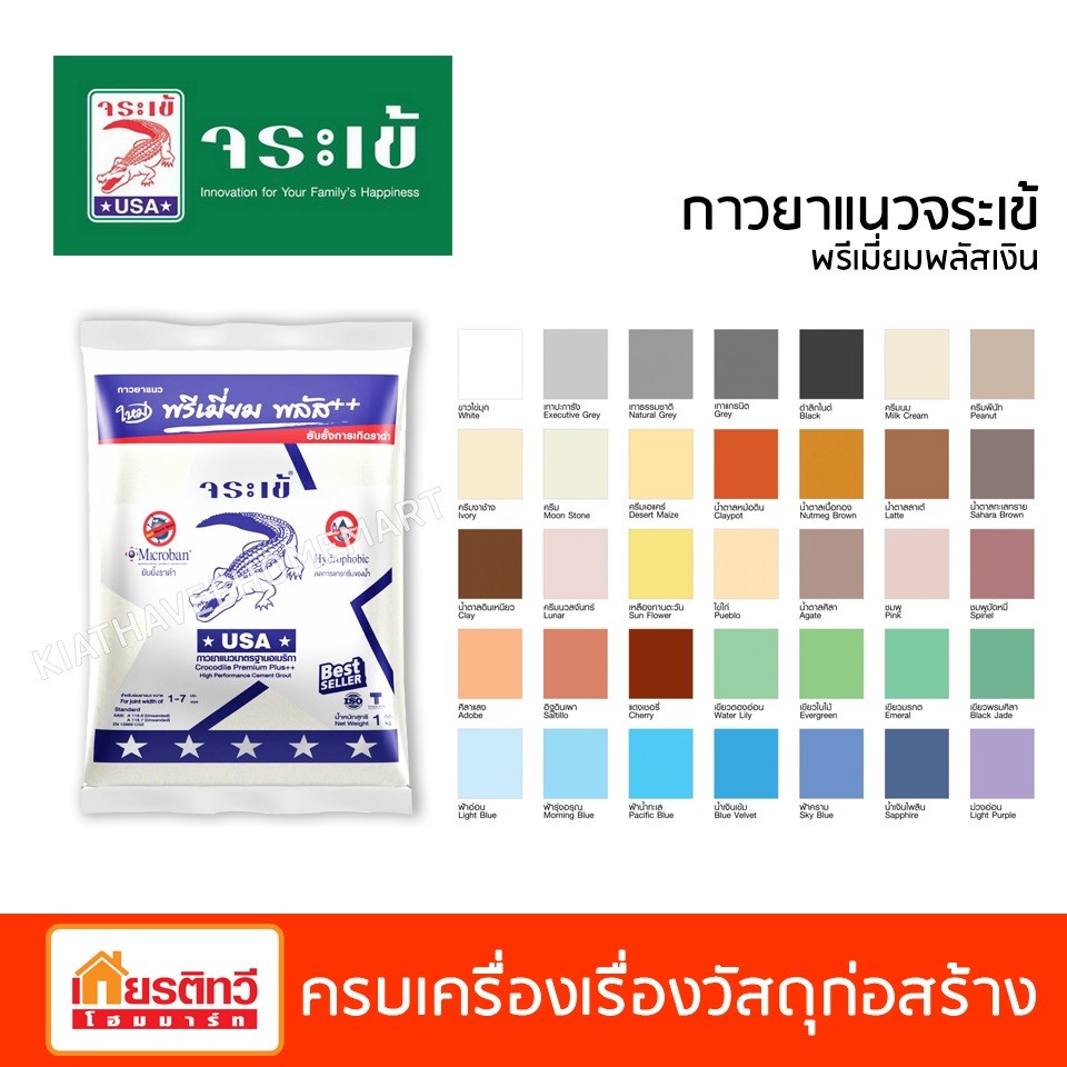 กาวยาแนวจระเข้พรีเมี่ยมพลัสเงิน