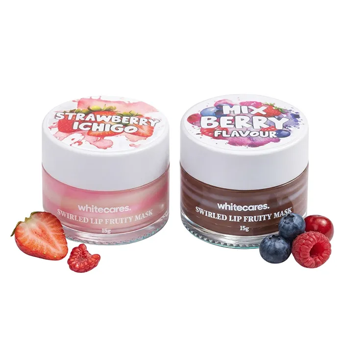 เนื้อลิปมาสก์ลายเกลียว2สีกลิ่นMixBerryและStrawberry