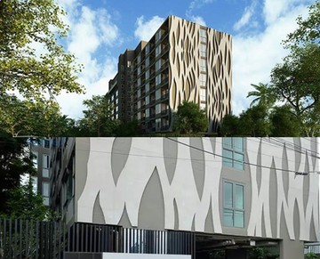 งานผนังตึก-Façade-The-Plazer-Pattaya