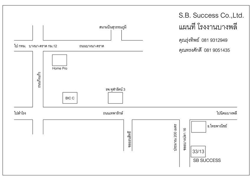 แผนที่โรงงานบางพลี