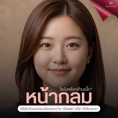 50.1 TC _ หน้ากลมเพราะไขมันหรือกล้ามเนื้อ_ วิธีเช็กตัวเองก่อนเลือกระหว่าง _ฉีดแฟต_ หรือ _ฉีดโบกราม_