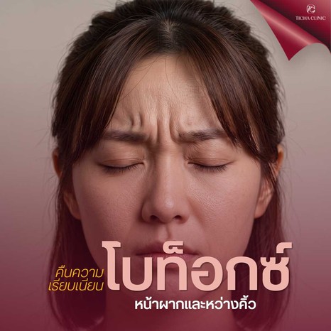 23.1 TC _ ริ้วรอยหน้าผากและหว่างคิ้ว คืนความเรียบเนียนด้วยโบท็อกซ์เทคนิคธรรมชาติตาไม่ตก