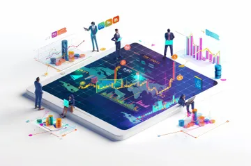 3d-illustration-data-analysis-stock-market-finance-capital-investment-with-people-trading-stock-exchange-backgro