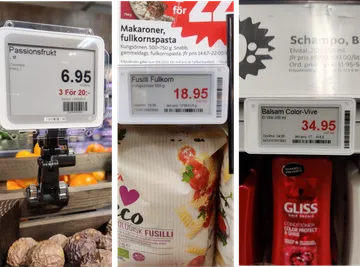 ตัวอย่างการใช้งานป้ายESLในธุรกิจSupermarket