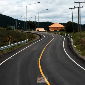 งานทำเครื่องหมายจราจรตีเส้นจราจรตีเส้นถนน(11)