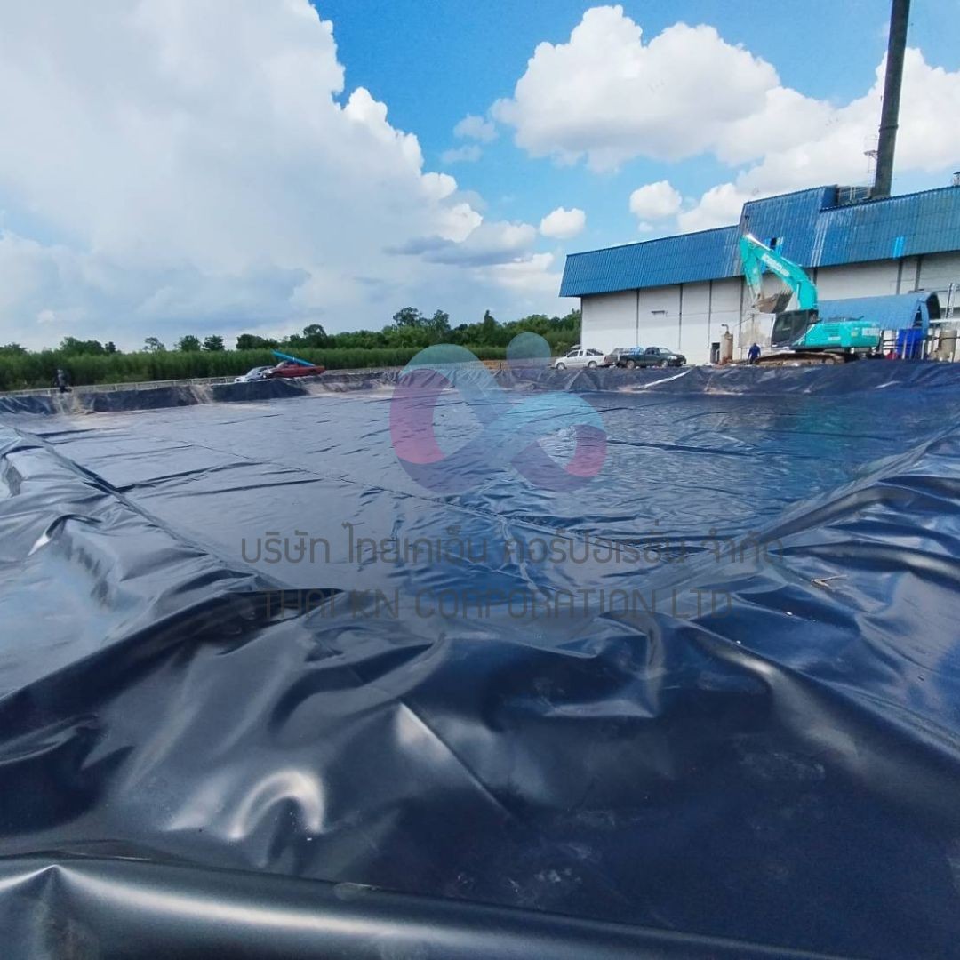 งานคลุมบ่อแก๊สชีวภาพHDPE1mm2