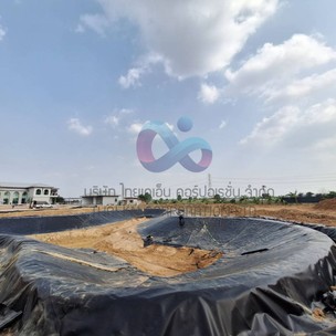 งานปูบ่อน้ำขนาดใหญ่HDPE1mm2