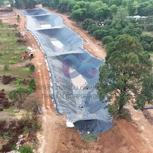 งานปูบ่อน้ำขนาดใหญ่HDPE1
