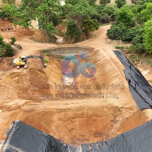งานปูบ่อน้ำขนาดใหญ่HDPE1