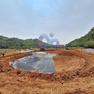 งานปูบ่อน้ำขนาดใหญ่HDPE1
