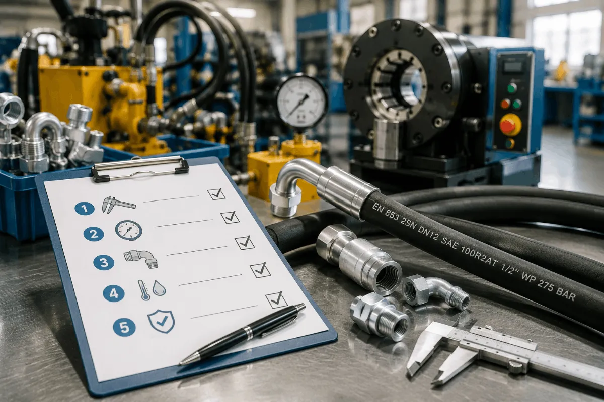 เช็กลิสต์5สเปกสำคัญก่อนสั่งซื้อสายhydraulichoseให้ตรงรุ่นไม่เสียเวลาเปลี่ยนคืน