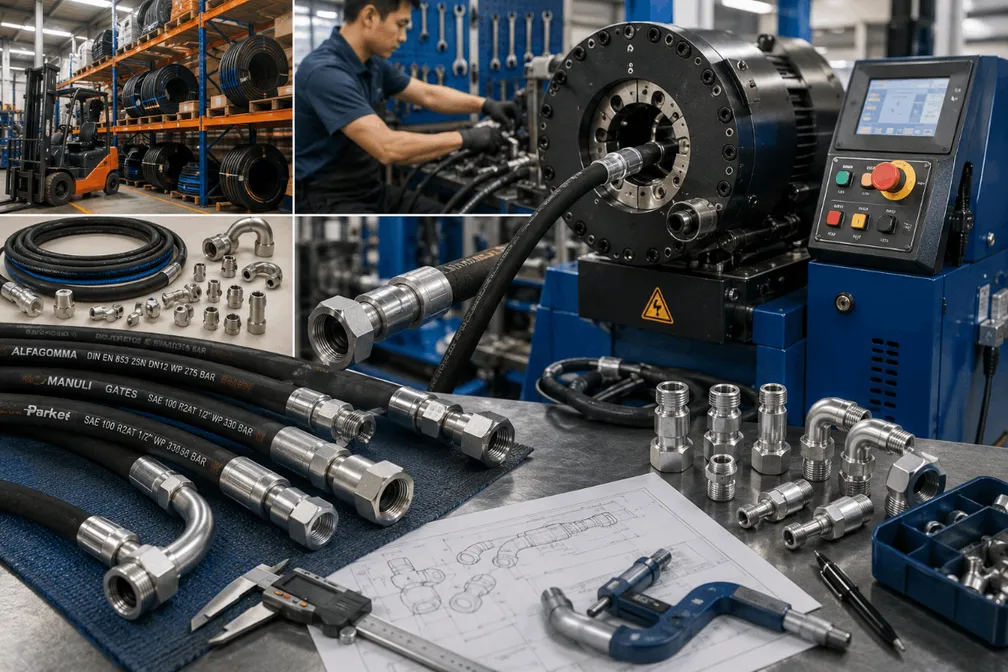 ศูนย์บริการและจัดจำหน่าย สายไฮดรอลิค (Hydraulic Hose)