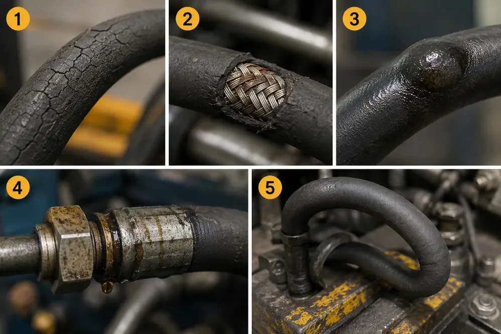 5 สัญญาณเตือนภัยล่วงหน้า ก่อนที่สาย hydraulic hose จะระเบิดคางาน