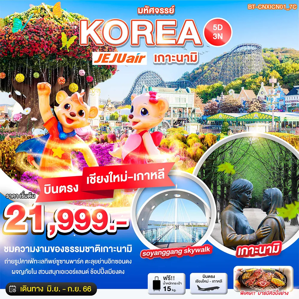 มหัศจรรย์…เกาหลี-เกาะนามิ-สวนสนุกเอเวอร์แลนด์