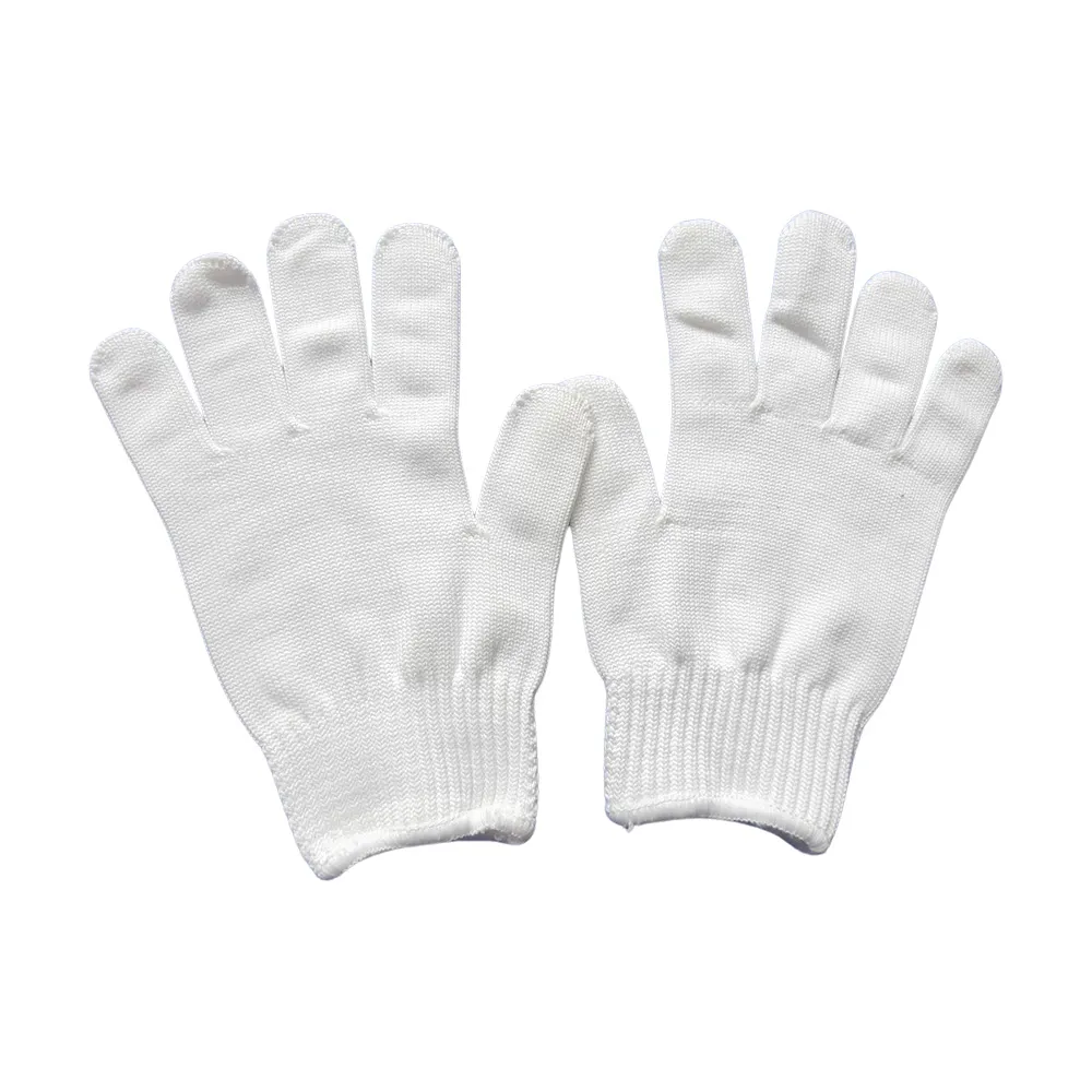 (2)ถุงมือไมโครเทค-ด้ายโพลีเอสเตอร์สีขาว