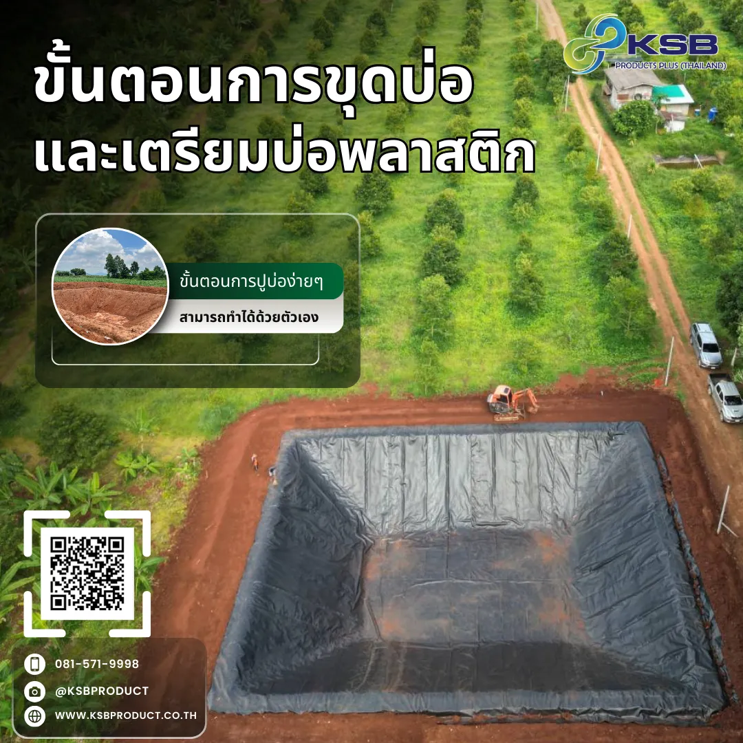 ขั้นตอนการขุดบ่อและเตรียมบ่อพลาสติก