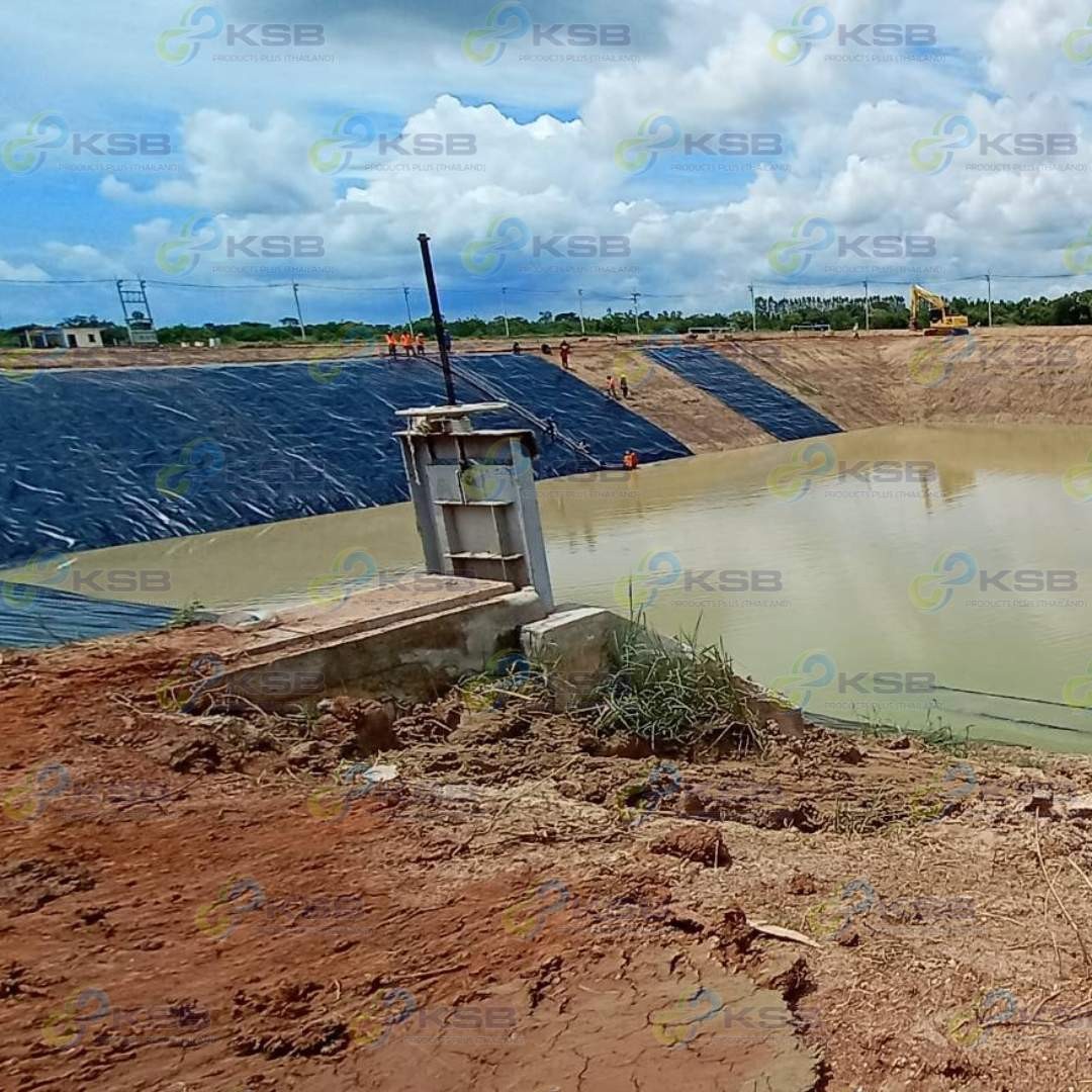 งานปูบ่อHDPE2mmโรงงานน้ำตาล