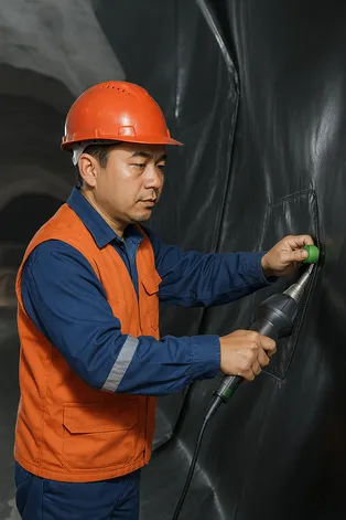 ภาพช่างติดตั้งHDPE