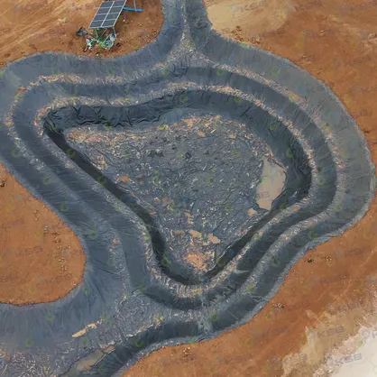 พลาสติกปูบ่อ HDPE Geomembrane ความหนา 0.75mm คลองไส้ไก่ ksbproduct G7