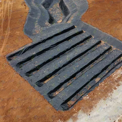 พลาสติกปูบ่อ HDPE Geomembrane ความหนา 0.75mm คลองไส้ไก่ ksbproduct G4