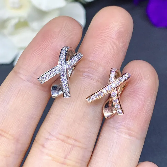 ต่างหูหนีบเพชรแท้ (EAR CUFF)