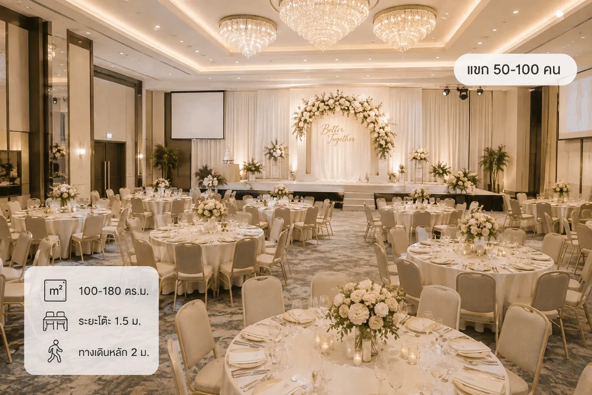 ห้องจัดงานแต่งสำหรับแขก50-100คน