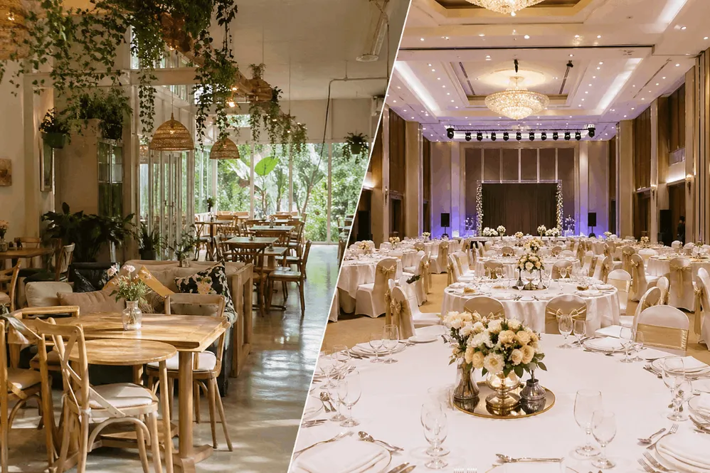 คาเฟ่บางปูบรรยากาศอบอุ่นเทียบห้องจัดเลี้ยงหรูสำหรับจัดงาน