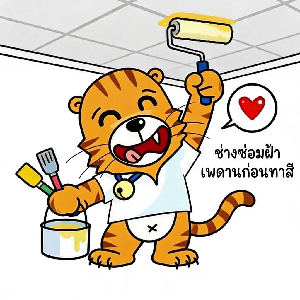ช่างทาสีฝ้าเพดาน01