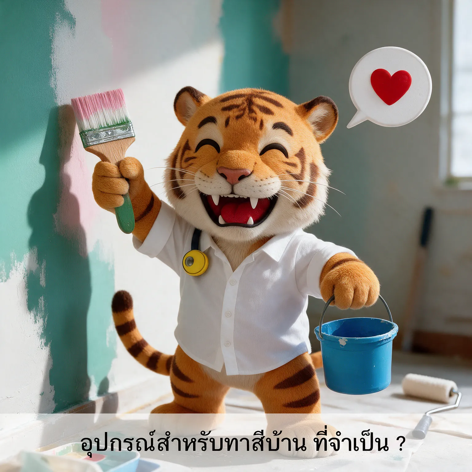 ช่างเสือทาสีบ้านกับเค้า01