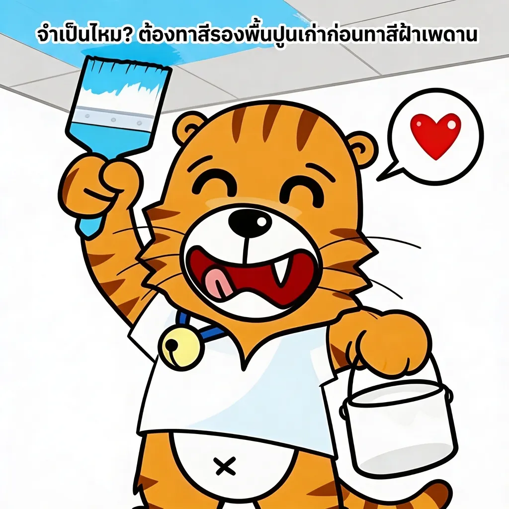 ช่างเสือทาสีฝ้าเพดานยังไง01