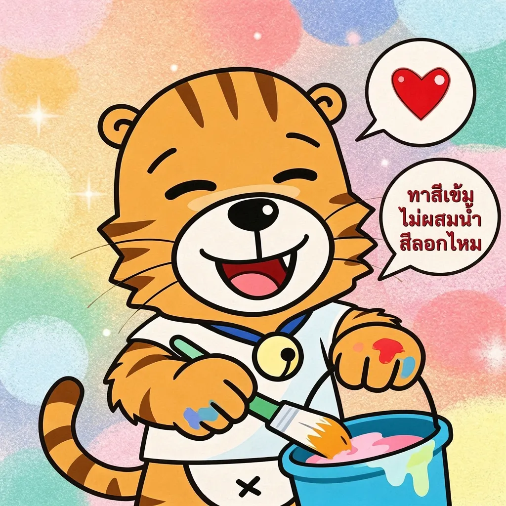 ทาสีเข้มผสมน้ำไหม01