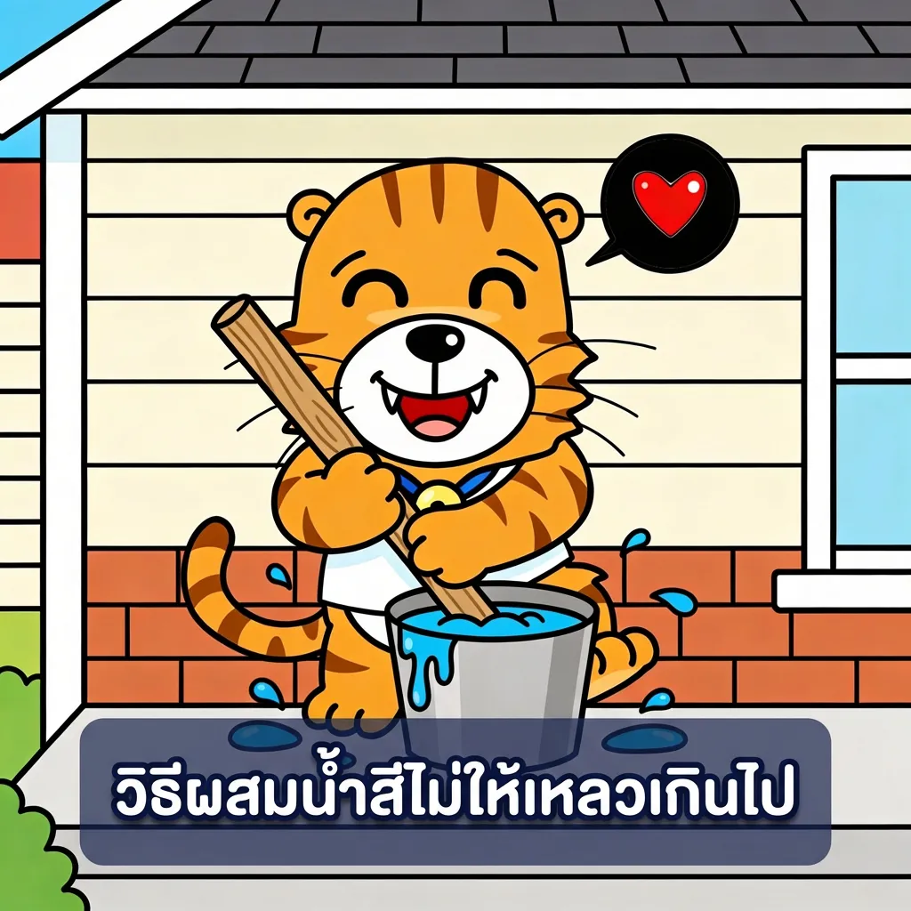 ผสมน้ำในทาสีบ้าน01