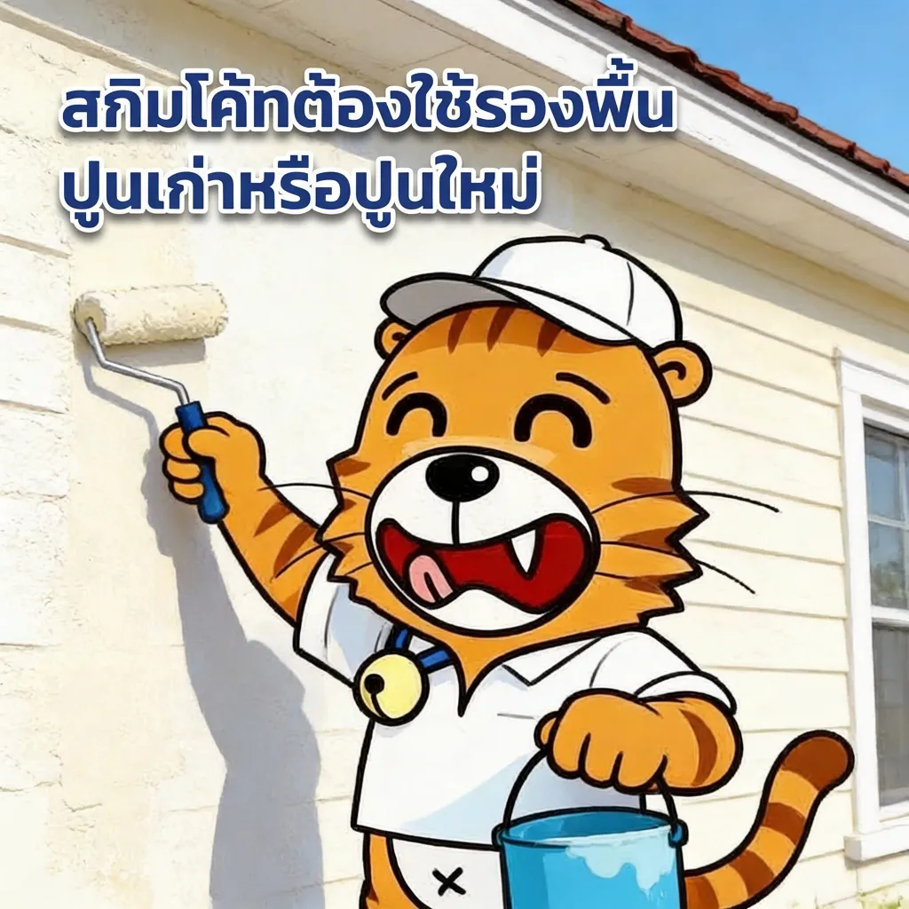 สกิมโค้ทผนังทำไง01