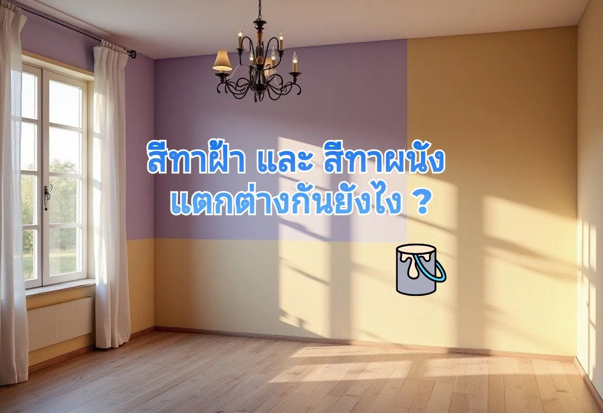 สีทาฝ้าและสีทาผนังแตกต่างกันยังไง01