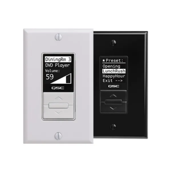 QSC MP-MFC-NA-BK Wall mount controller for MP-M Series mixers